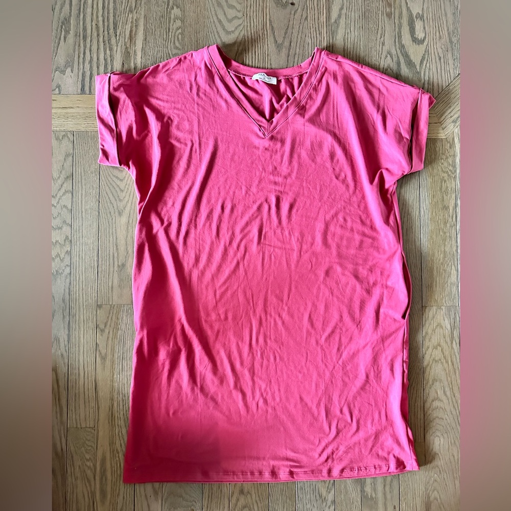 Cute boutique tee dress with pockets! Size xl brand zenana